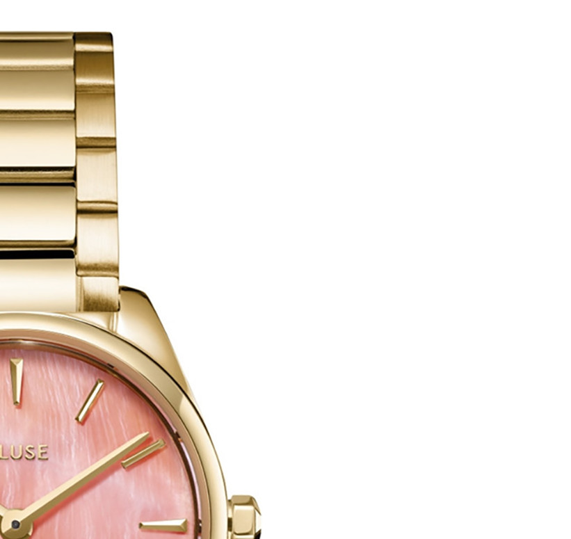 Cluse CW11709 Féroce Petite Steel Apricot/Gold - zegarek damski 5