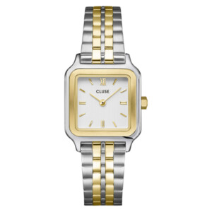 Cluse CW11801 Gracieuse Petite White Silver Gold - zegarek damski