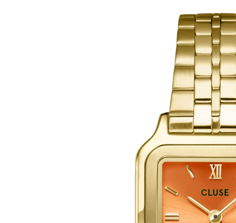 Cluse CW11807 Gracieuse Petite Apricot/Gold - zegarek damski 4