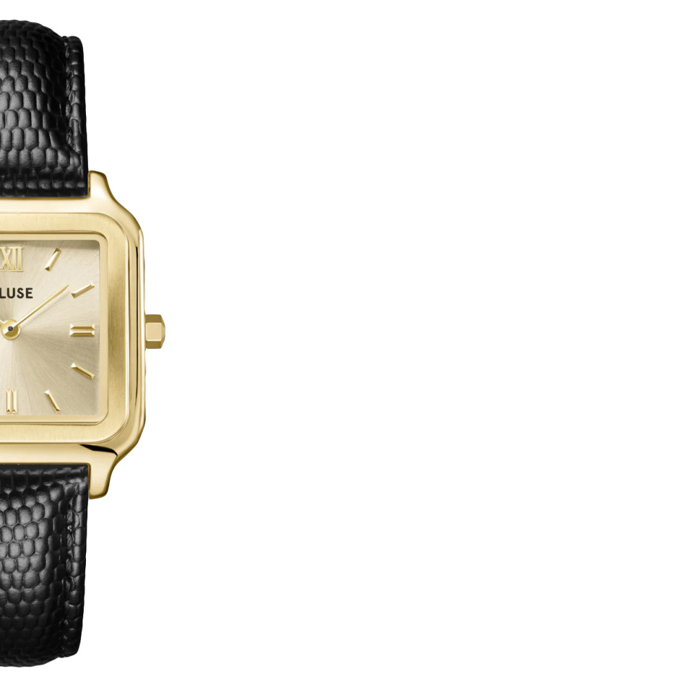 Cluse CW11903 Watch Leather Black Lizard Gold Colour - zegarek damski 6