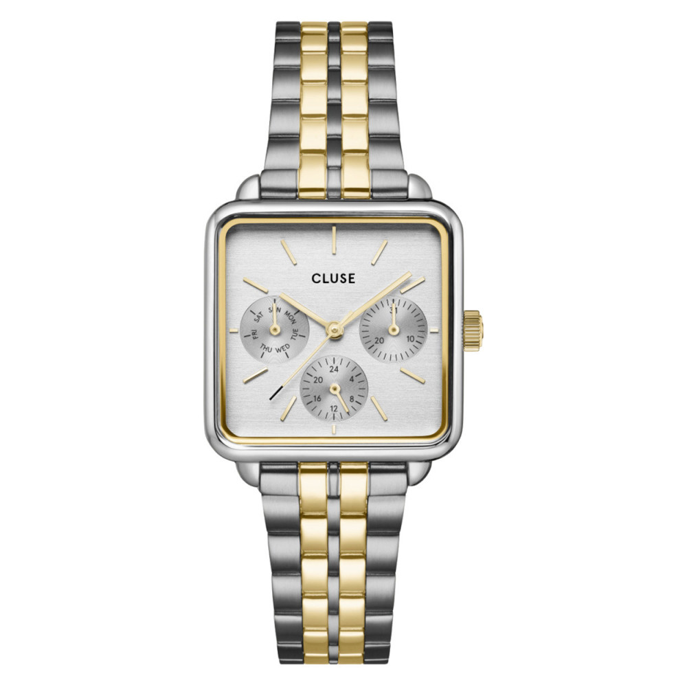 Cluse CW13803 La Tétragone Multifunction Silver/Gold - zegarek damski 1