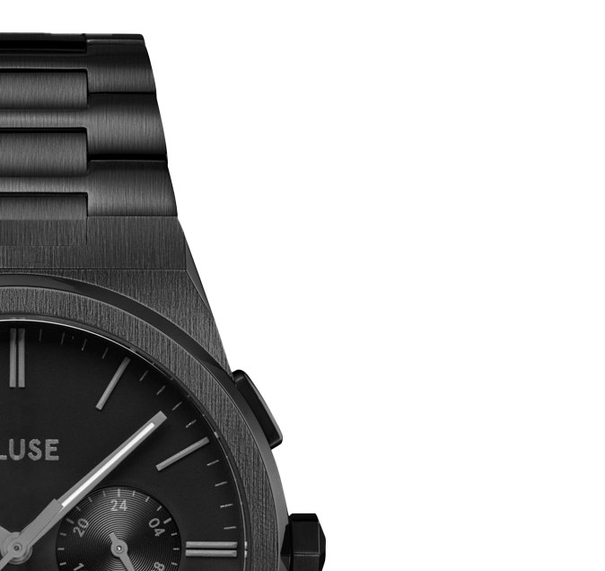 Cluse CW20802 Chrono Steel/Full Black - zegarek męski 5