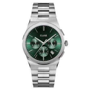 Cluse CW20803 Chrono Steel Green/Silver - zegarek męski