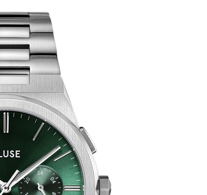 Cluse CW20803 Chrono Steel Green/Silver - zegarek męski 5