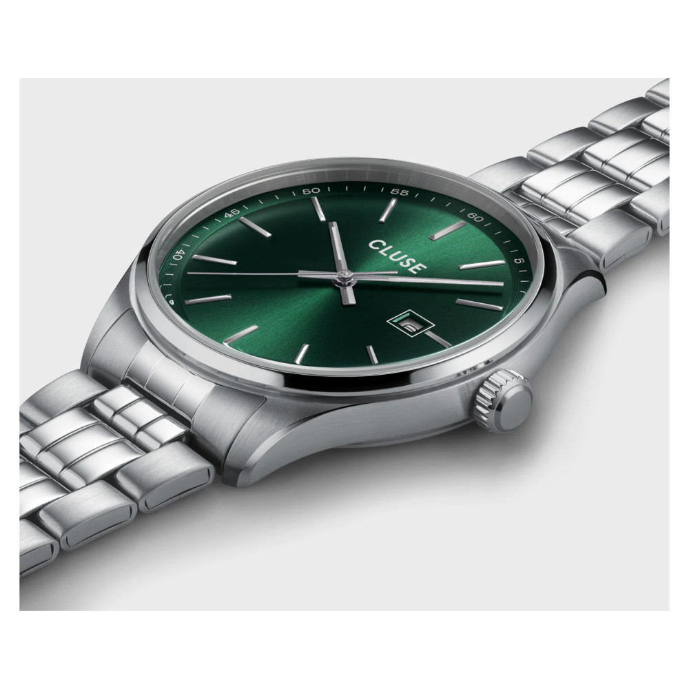 Cluse CW20902 Anthéor Watch Steel Green Silver Colour - zegarek męski 7