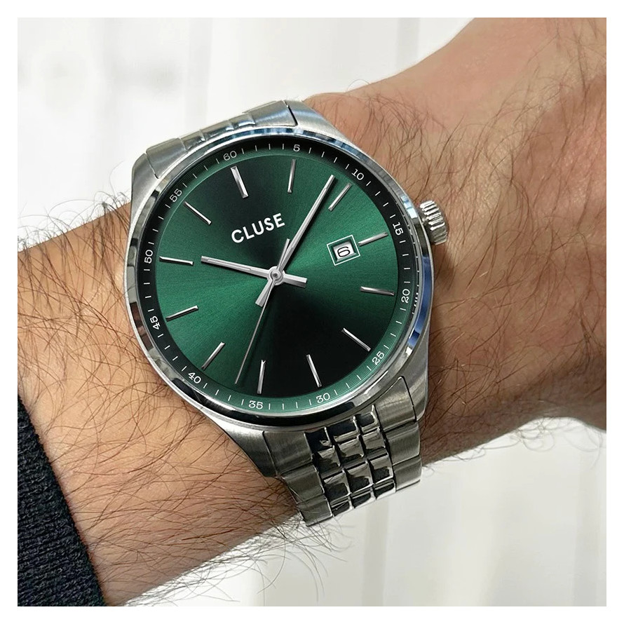 Cluse CW20902 Anthéor Watch Steel Green Silver Colour - zegarek męski 9