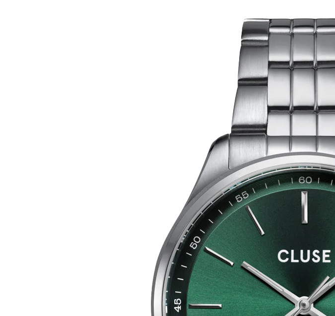 Cluse CW20902 Anthéor Watch Steel Green Silver Colour - zegarek męski 4
