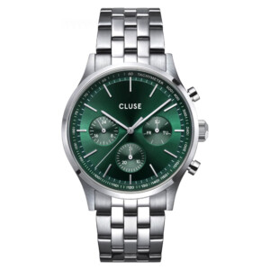 Cluse CW21002 Anthéor chrono Watch Steel green Silver Colour - zegarek męski
