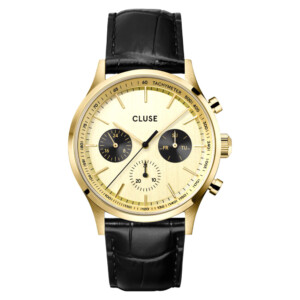 Cluse CW21005 Anthéor Multifunction Leather Gold - zegarek męski