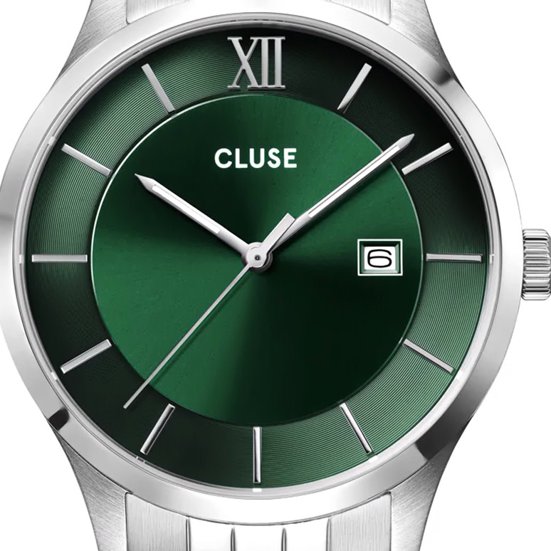 Cluse CW22702 Aravis Green Silver - zegarek męski 2