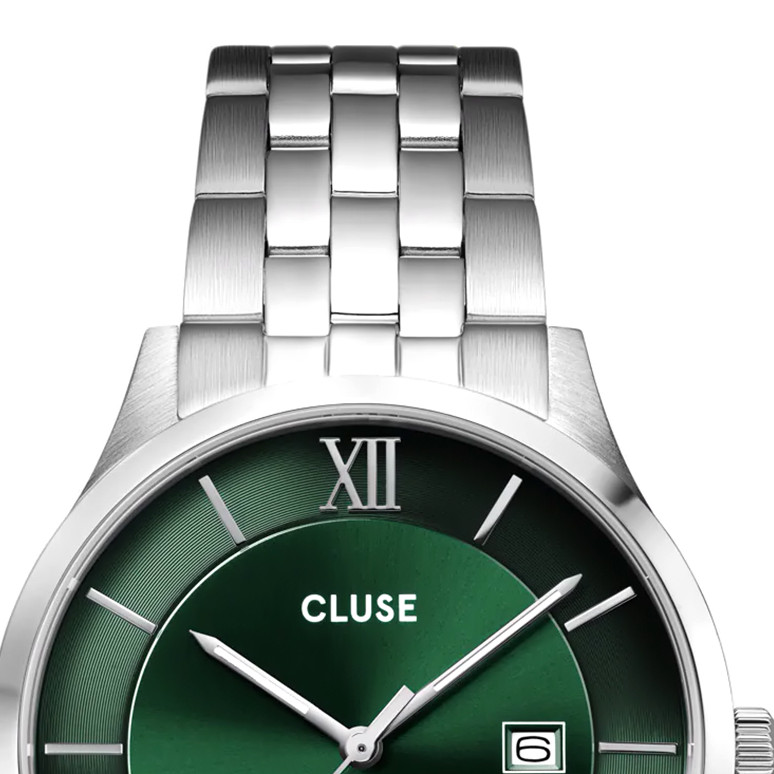 Cluse CW22702 Aravis Green Silver - zegarek męski 3