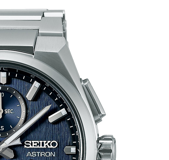 Seiko SSH161J1 Astron GPS Solar 5X Dual-Time Chronograph Blue 42mm - zegarek męski 5
