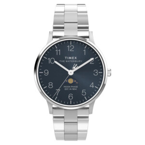 Timex TW2W75700 Waterbury Classic Moon Phase 40mm Stainless Steel Bracelet - zegarek męski