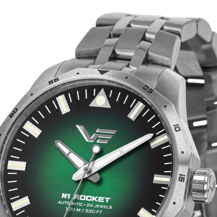 Vostok Europe NH35A-125A749B Rocket N-1 Automatic Green Compact 39mm - zegarek damski 3