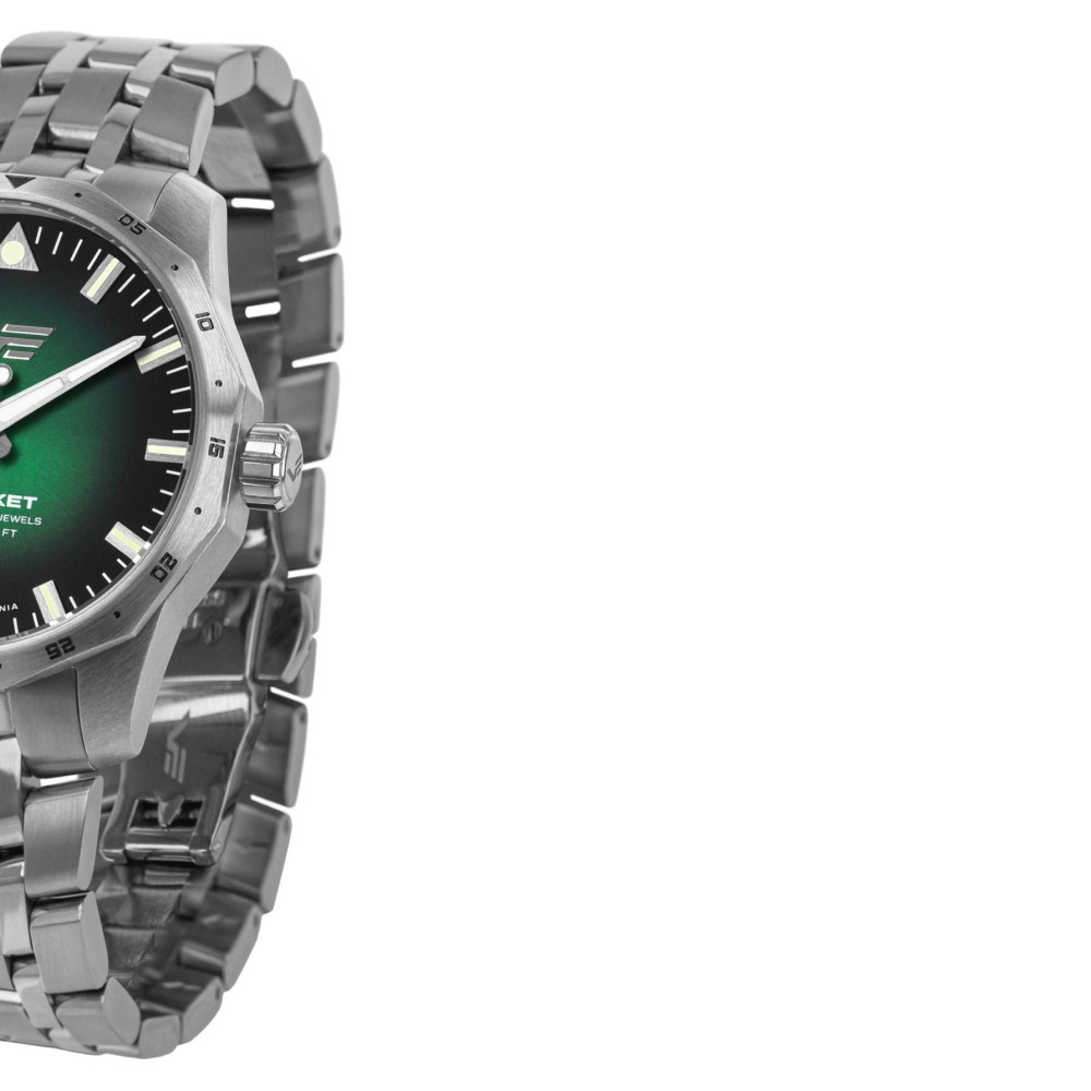 Vostok Europe NH35A-125A749B Rocket N-1 Automatic Green Compact 39mm - zegarek damski 6