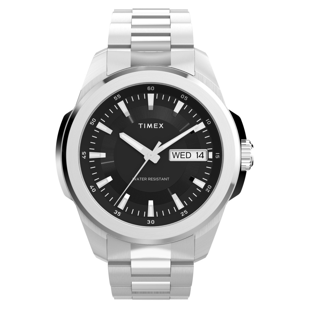 Timex TW2Y21000 Essex Day and Date 45mm Stainless Steel Bracelet Watch - zegarek męski 1