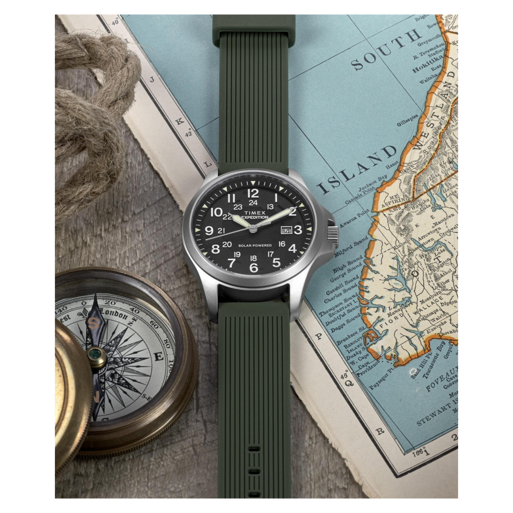 Timex TW2Y31600 Expedition® Field Post Solar 41mm Silicone Strap Watch - zegarek męski 11