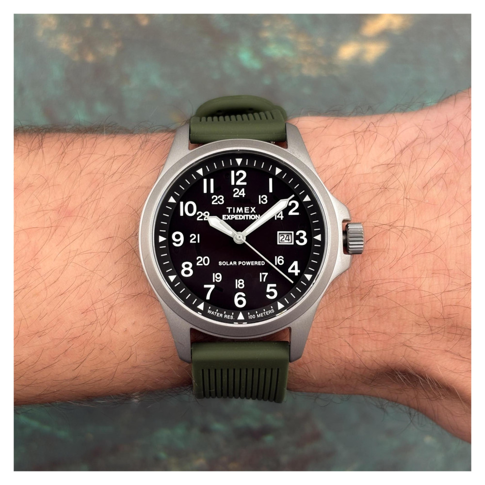 Timex TW2Y31600 Expedition® Field Post Solar 41mm Silicone Strap Watch - zegarek męski 12