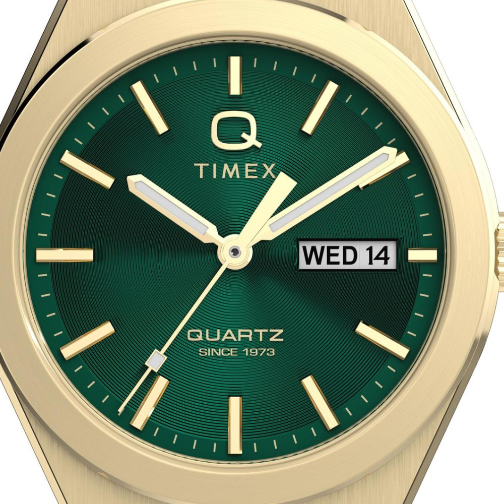 Timex TW2Y35100 Q Timex® Continental Day and Date 39mm Stainless Steel Bracelet Watch - zegarek męski 2