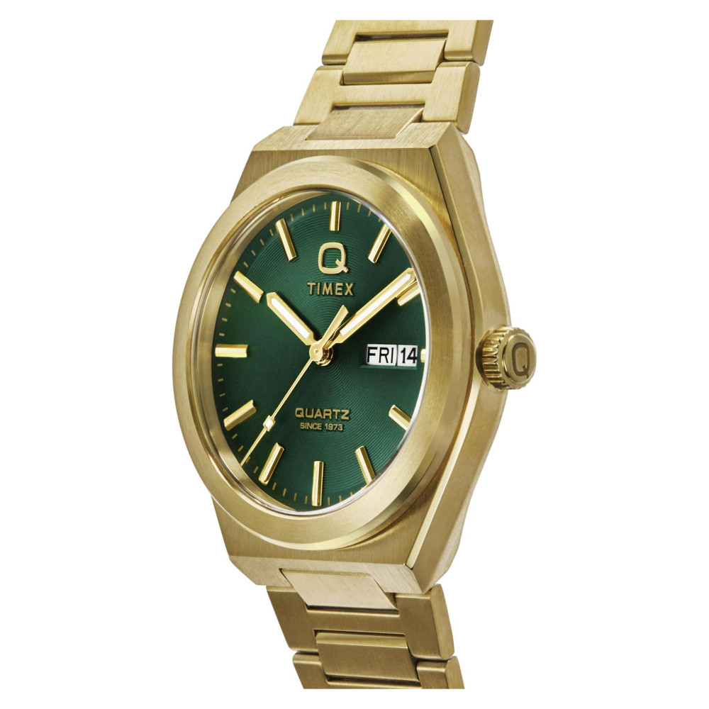 Timex TW2Y35100 Q Timex® Continental Day and Date 39mm Stainless Steel Bracelet Watch - zegarek męski 11