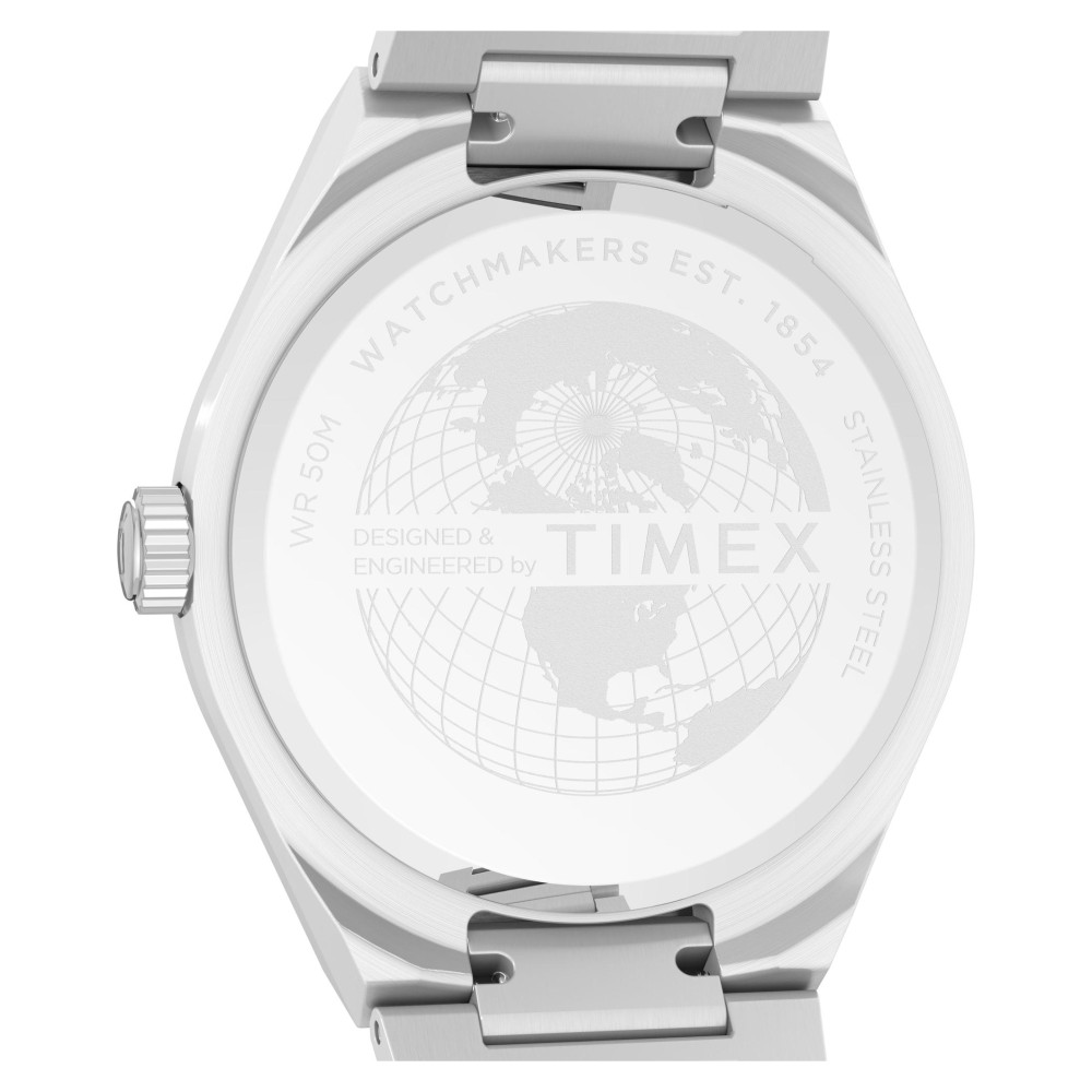 Timex TW2Y35200 Q Timex® Continental Day and Date 39mm Stainless Steel Bracelet Watch - zegarek męski 9