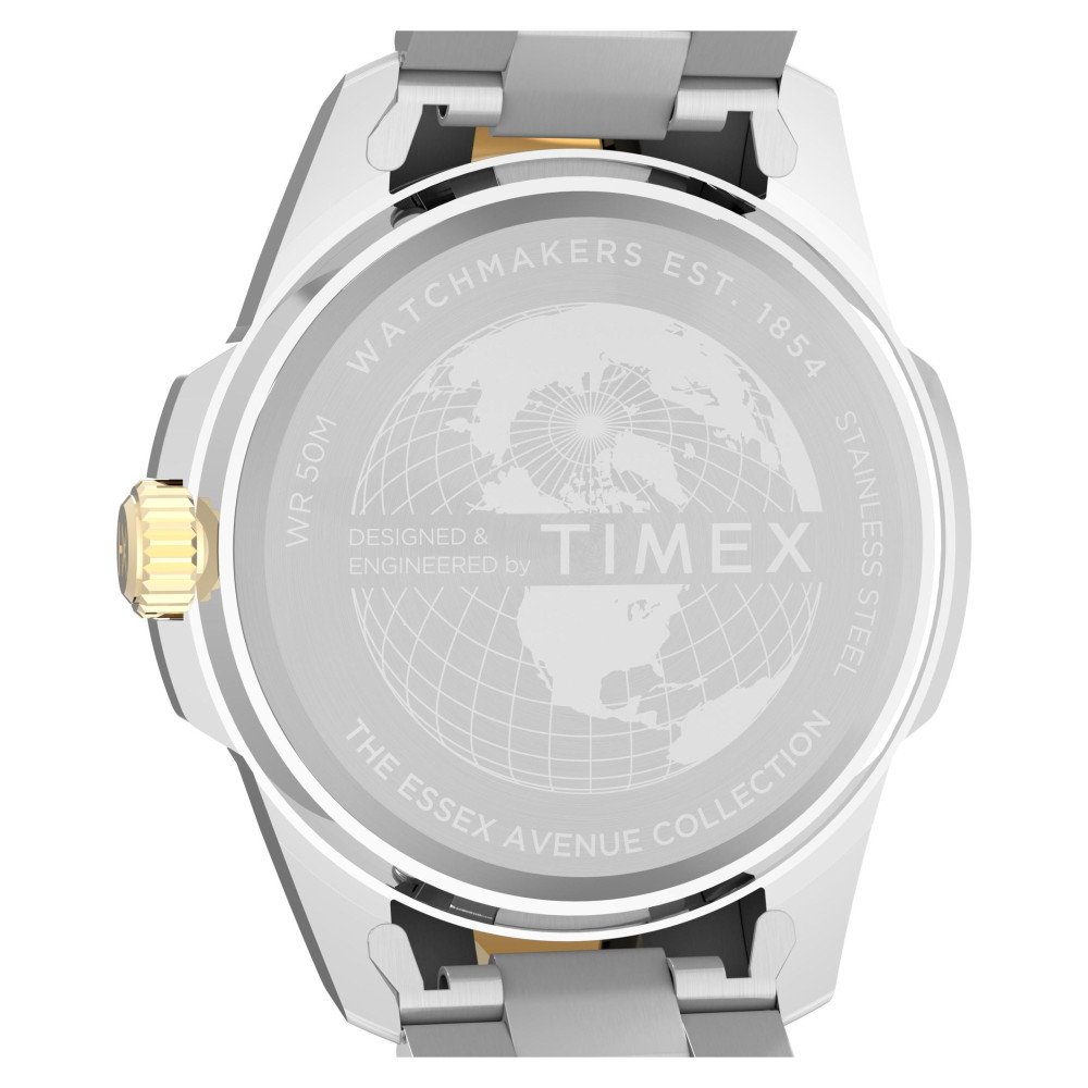 Timex TW2Y35300 Essex Day and Date 45mm Stainless Steel Bracelet Watch - zegarek męski 10