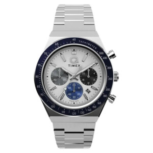 Timex TW2Y36200 Q Timex® Chronograph 40mm Stainless Steel Bracelet Watch - zegarek męski