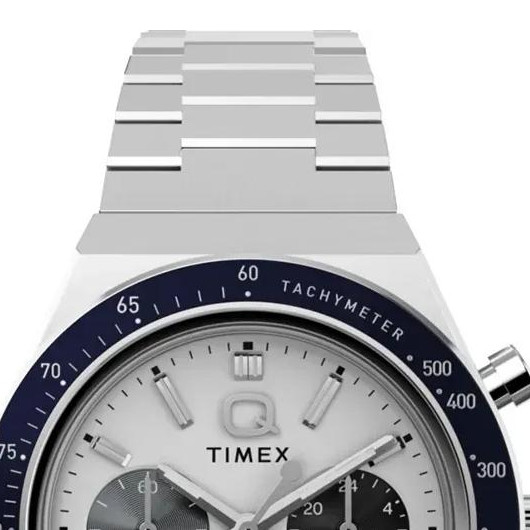 Timex TW2Y36200 Q Timex® Chronograph 40mm Stainless Steel Bracelet Watch - zegarek męski 3