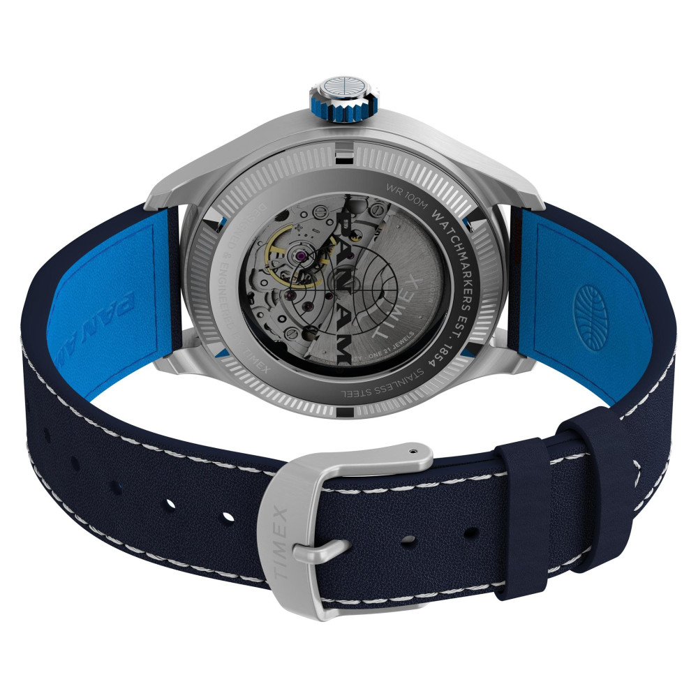 Timex TW2Y38800 Timex x Pan Am® Waterbury Ace 41mm Leather Strap Watch - zegarek męski 10