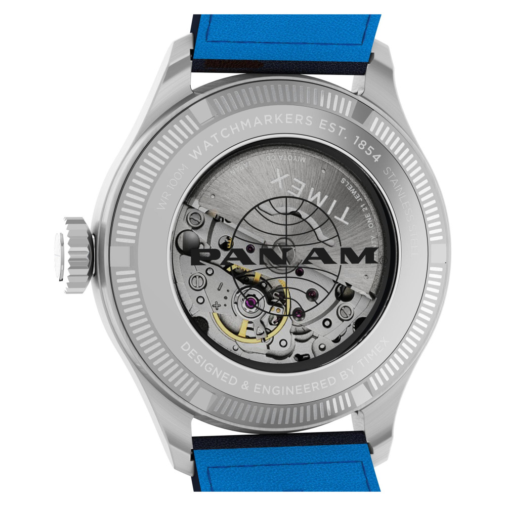 Timex TW2Y38800 Timex x Pan Am® Waterbury Ace 41mm Leather Strap Watch - zegarek męski 11