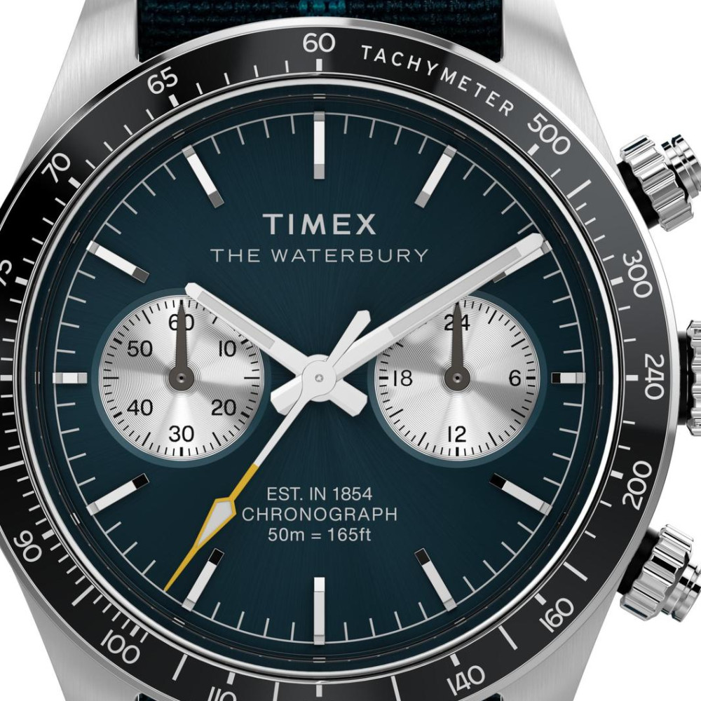 Timex TW2Y39000 Waterbury Heritage Chronograph 39mm Fabric Strap Watch - zegarek męski 2