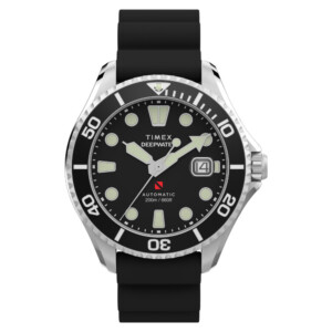 Timex TW2Y40000 Deepwater Meridian 200 Automatic 44mm Synthetic Rubber Strap Watch - zegarek męski