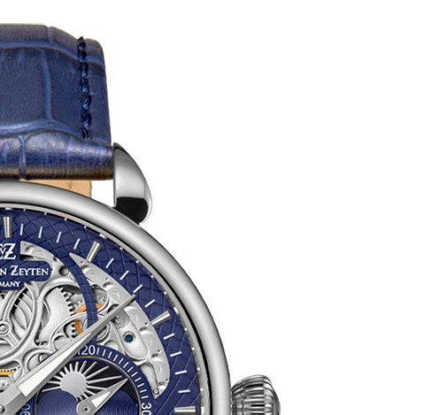 Carl von Zeyten CVZ0005SBLS Neukirch Skeleton Sun & Moon Automatic - zegarek męski 5