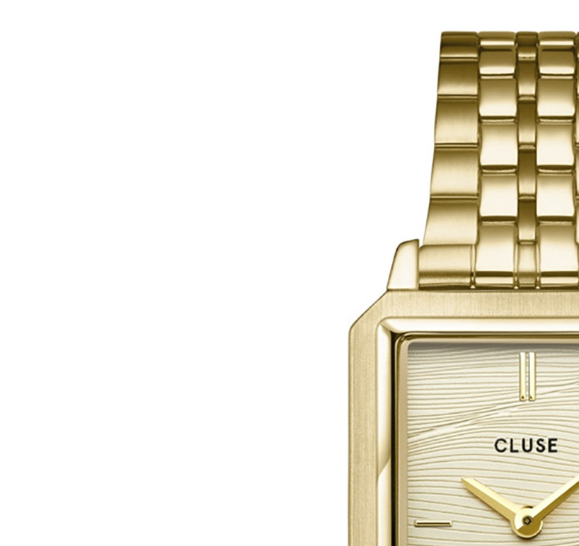 Cluse CW11511 Fluette Steel Sand Texture Gold - zegarek damski 4