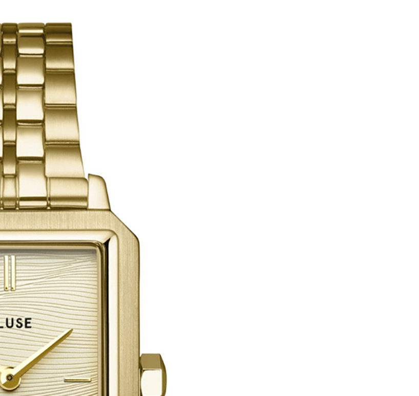 Cluse CW11511 Fluette Steel Sand Texture Gold - zegarek damski 5