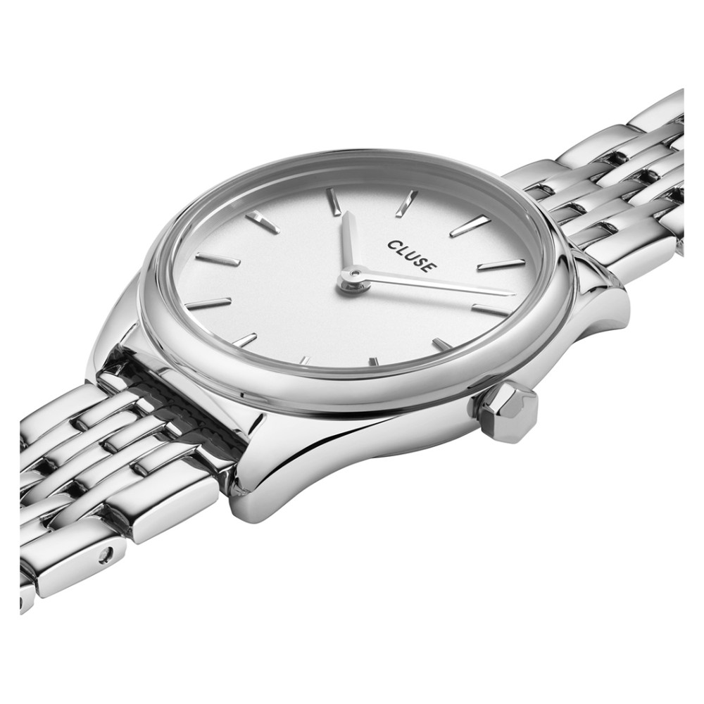 Cluse CW11706 Féroce Petite Steel White Silver - zegarek damski 7