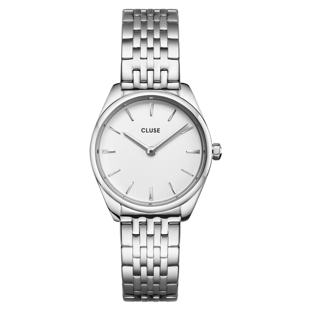 Cluse CW11706 Féroce Petite Steel White Silver - zegarek damski 1