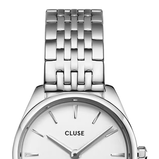 Cluse CW11706 Féroce Petite Steel White Silver - zegarek damski 3