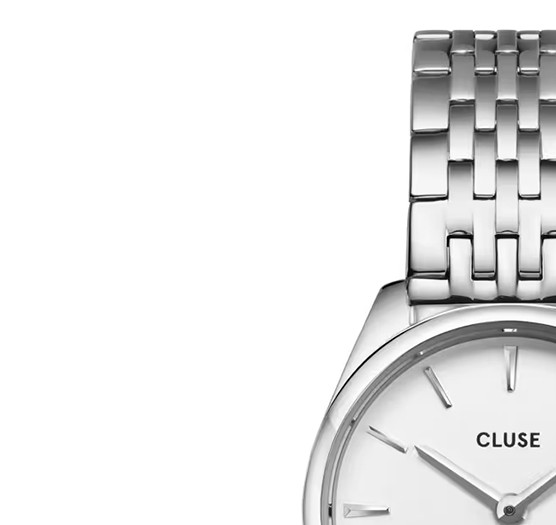 Cluse CW11706 Féroce Petite Steel White Silver - zegarek damski 4