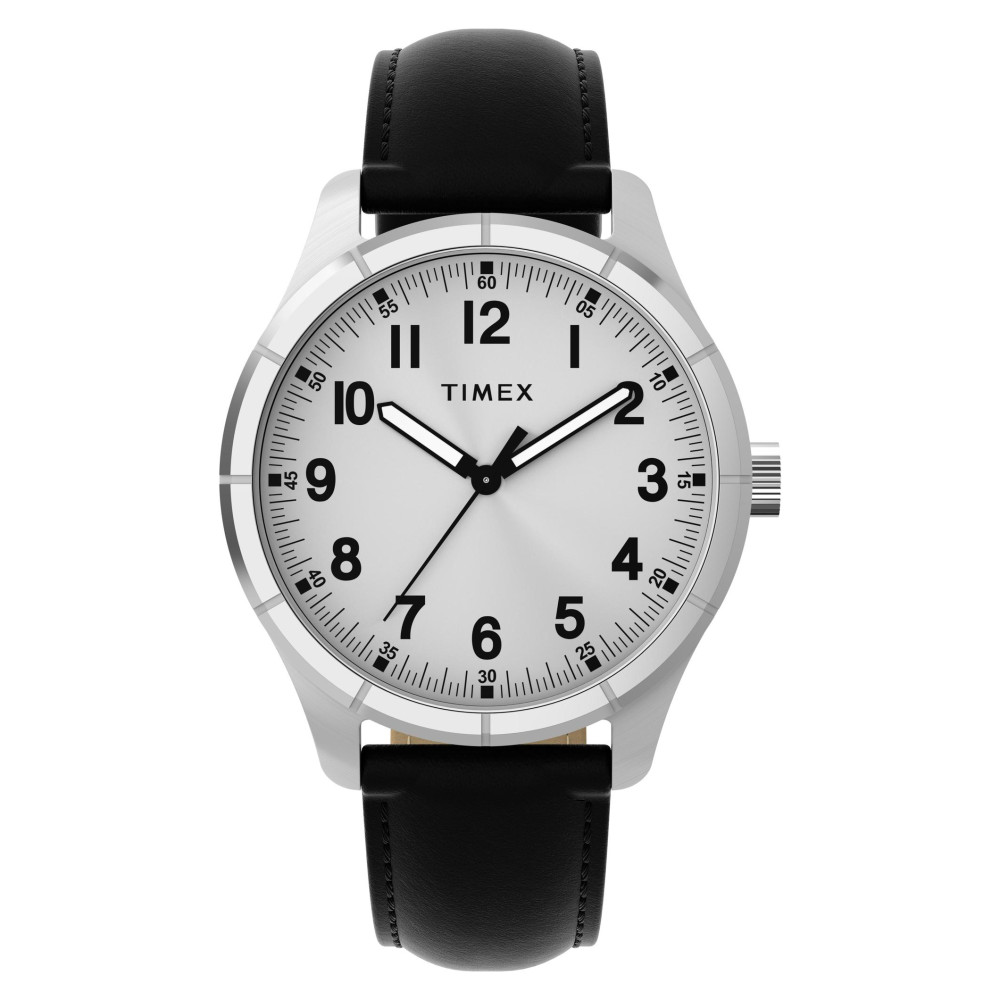 Timex TW2Y16000 Main Street 42mm Leather Strap Watch - zegarek męski 1