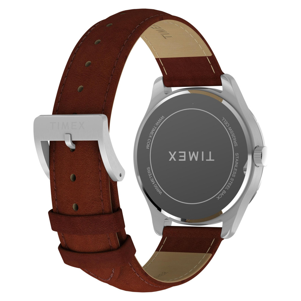 Timex TW2Y16200 Main Street 42mm Leather Strap Watch - zegarek męski 9