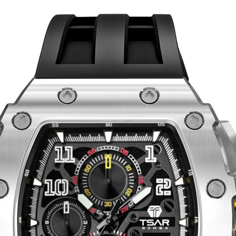 Tsar Bomba TB8204Q-13 Elemental Calendar Silver Black - zegarek męski 3