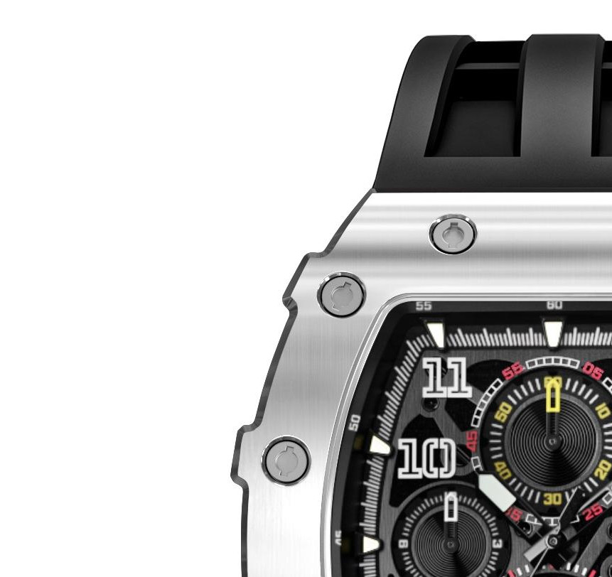 Tsar Bomba TB8204Q-13 Elemental Calendar Silver Black - zegarek męski 4