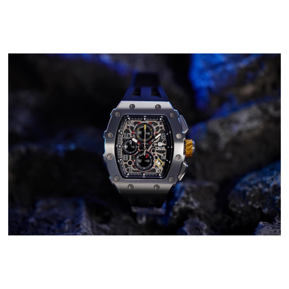 Tsar Bomba TB8204Q-13 Elemental Calendar Silver Black - zegarek męski 12