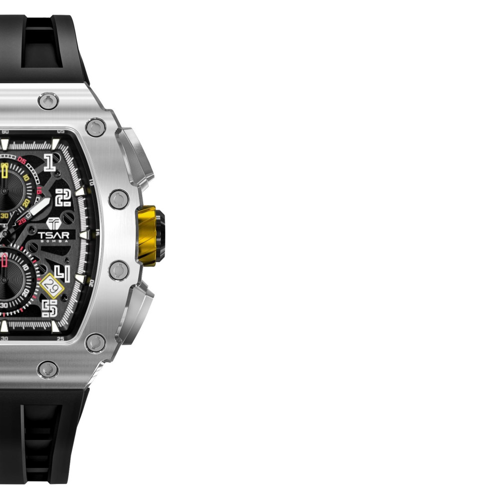 Tsar Bomba TB8204Q-13 Elemental Calendar Silver Black - zegarek męski 6
