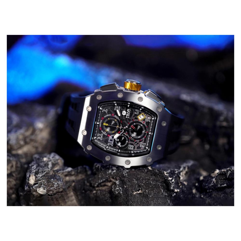 Tsar Bomba TB8204Q-13 Elemental Calendar Silver Black - zegarek męski 13