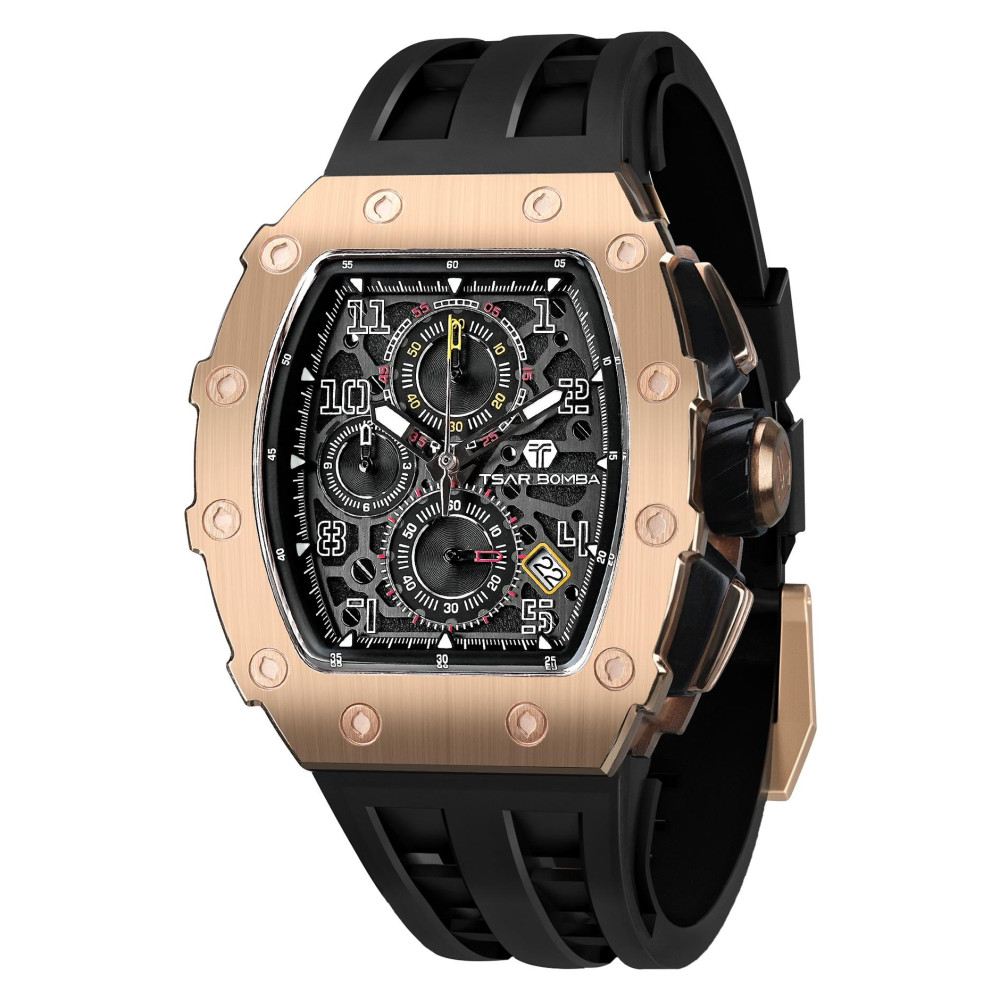 Tsar Bomba TB8204Q-35 Elemental Calendar Golden Black - zegarek męski 7