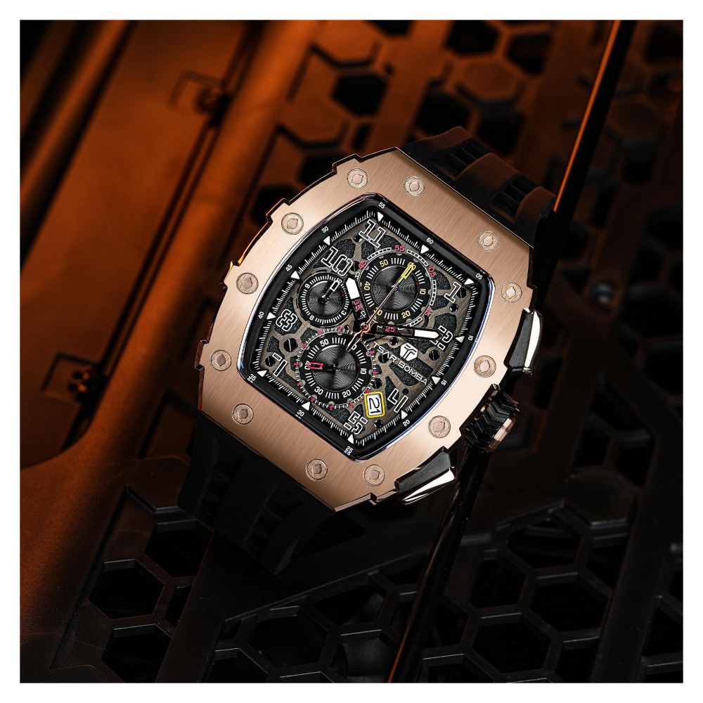 Tsar Bomba TB8204Q-35 Elemental Calendar Golden Black - zegarek męski 9