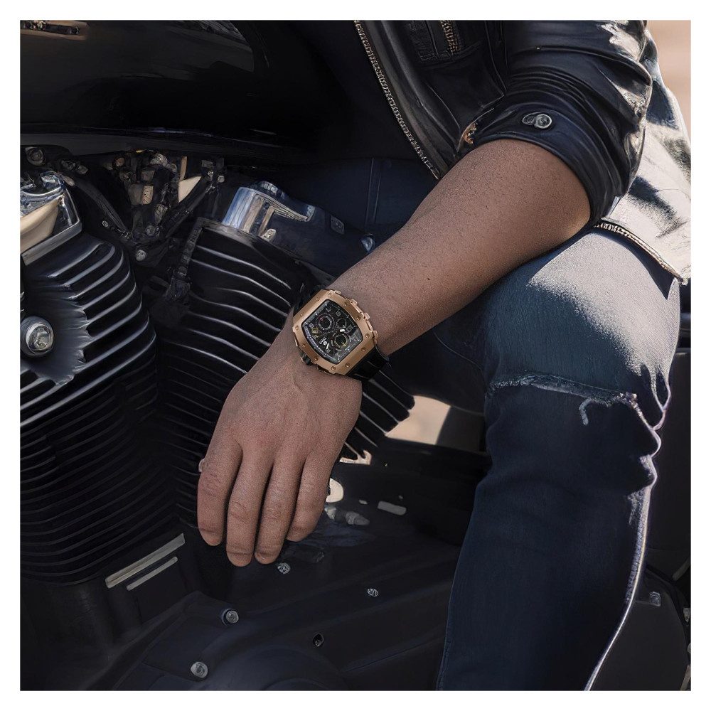 Tsar Bomba TB8204Q-35 Elemental Calendar Golden Black - zegarek męski 10