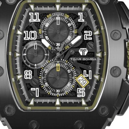 Tsar Bomba TB8204Q-38 Elemental Calendar Black Green - zegarek męski 2